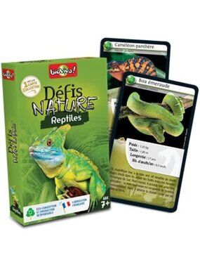 Bioviva Défis Nature- Reptiles -French Card Game New Sealed Ages 7+